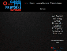 Tablet Screenshot of gardenstatefireworks.com